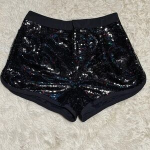 NWT Dundas Black Sequin Shorts - Size Medium